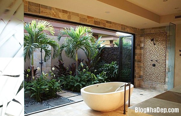 Ngắm những mẫu thiết kế phòng tắm theo style nhiệt đới mát mẻ