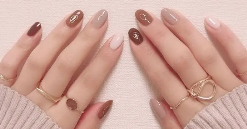 14 thiết kế nail màu nâu sữa khiến nàng mê mẩn