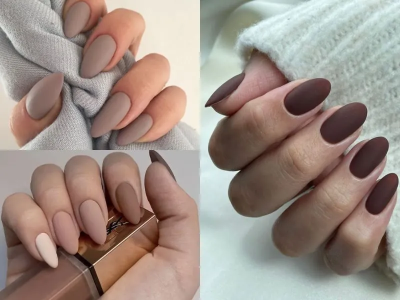 14 thiết kế nail màu nâu sữa khiến nàng mê mẩn