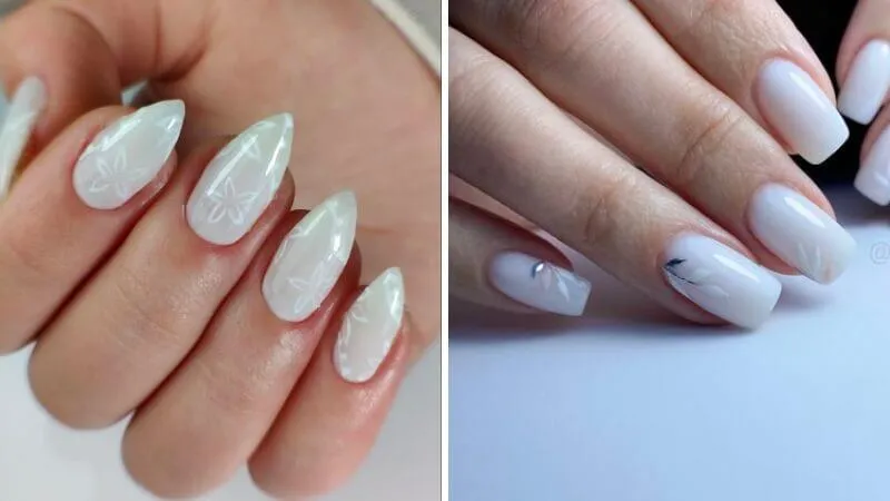 99+ mẫu nail màu trắng sữa thanh lịch mà thời thượng cho