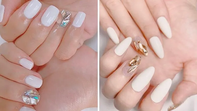 99+ mẫu nail màu trắng sữa thanh lịch mà thời thượng cho