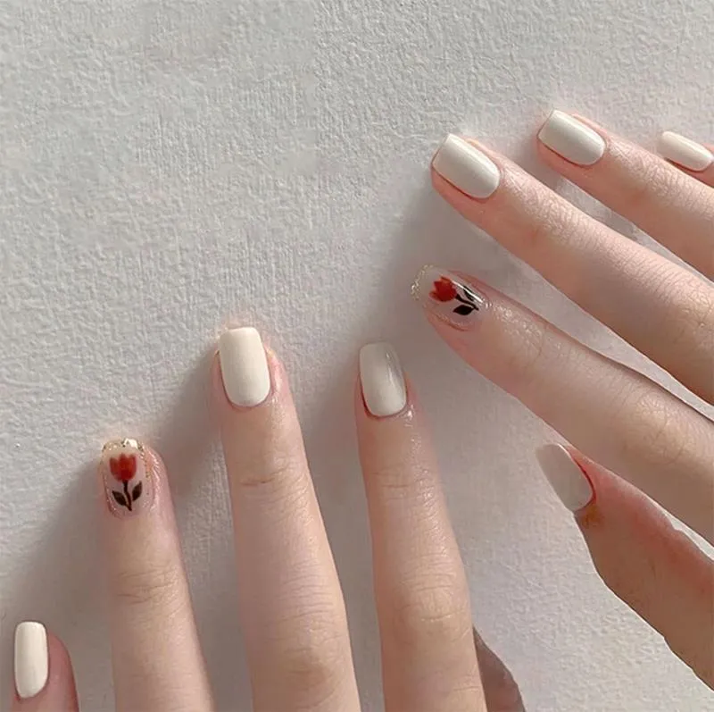 99+ mẫu nail màu trắng sữa thanh lịch mà thời thượng cho