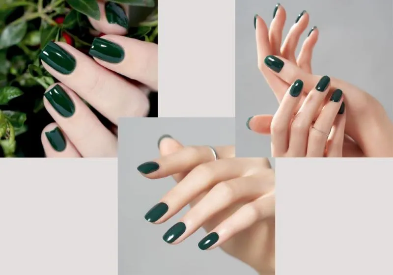 Bắt trend nail xanh rêu HOT HIT giới trẻ