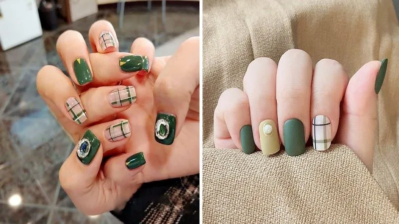 Bắt trend nail xanh rêu HOT HIT giới trẻ