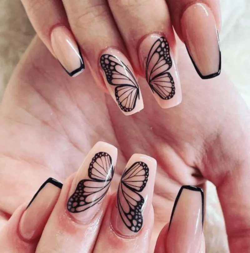 Bí quyết vẽ nail bướm siêu cưng