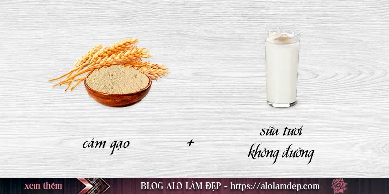 Cách làm đẹp từ cám gạo và sữa tươi không đường thoa đến đâu da trắng đến đó