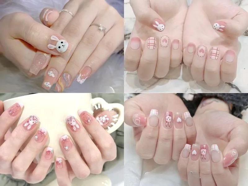 Đắm chìm trong ngọt ngào với 50+ mẫu nail màu hồng thạch ngất ngây