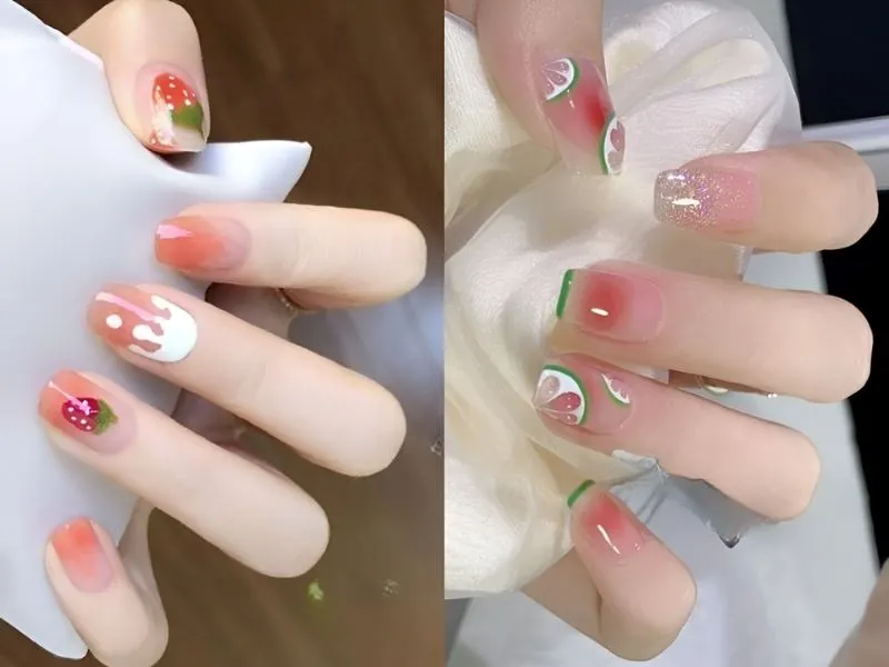 Đắm chìm trong ngọt ngào với 50+ mẫu nail màu hồng thạch ngất ngây