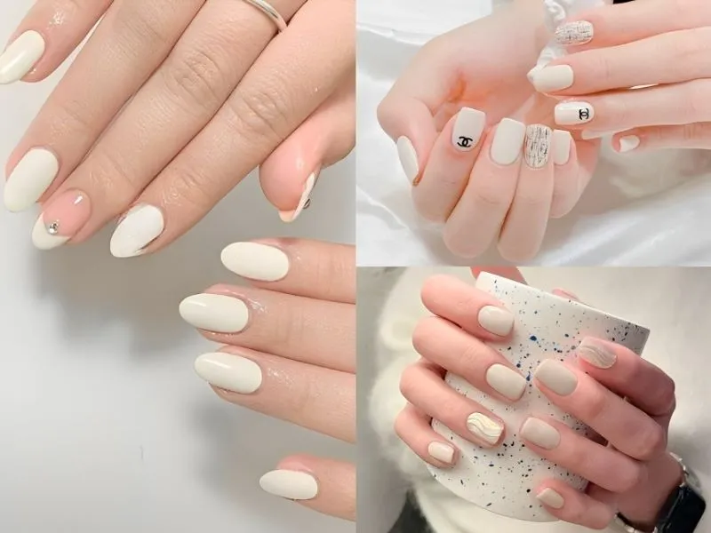 Gợi ý 20+ mẫu nail màu trắng đẹp – sang – tôn da giúp nàng tự tin