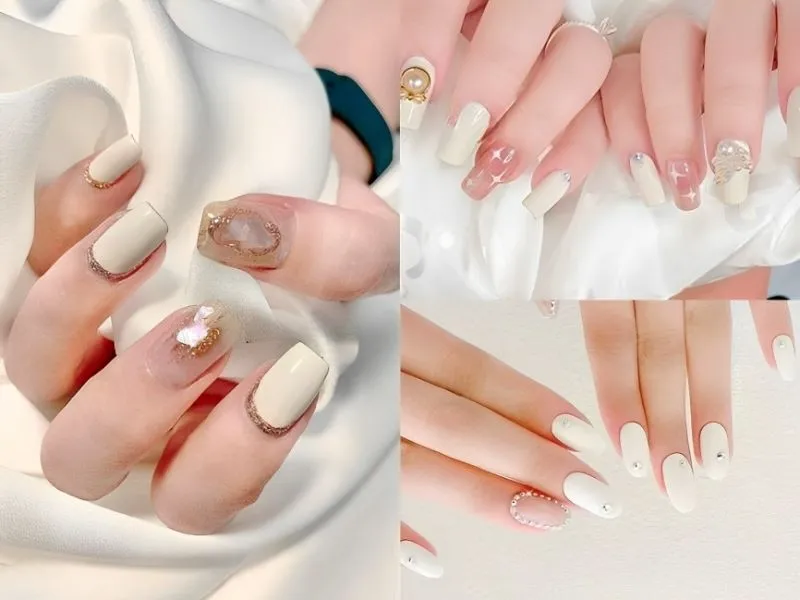 Gợi ý 20+ mẫu nail màu trắng đẹp – sang – tôn da giúp nàng tự tin