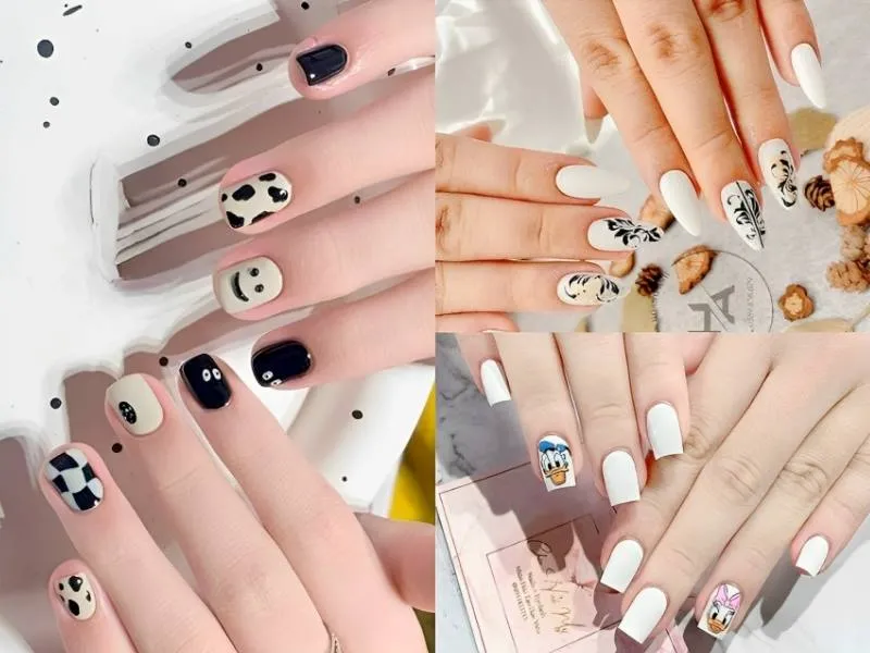 Gợi ý 20+ mẫu nail màu trắng đẹp – sang – tôn da giúp nàng tự tin