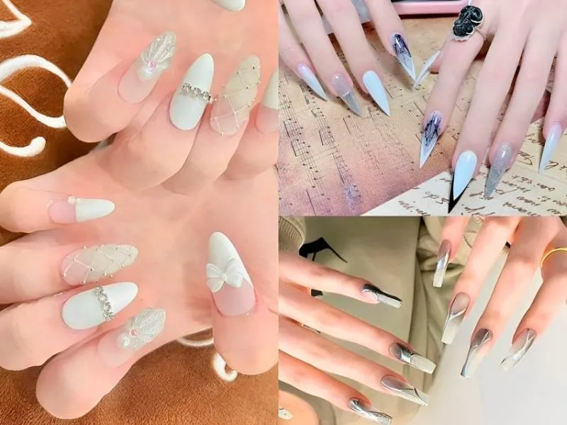 Gợi ý 20+ mẫu nail màu trắng đẹp – sang – tôn da giúp nàng tự tin