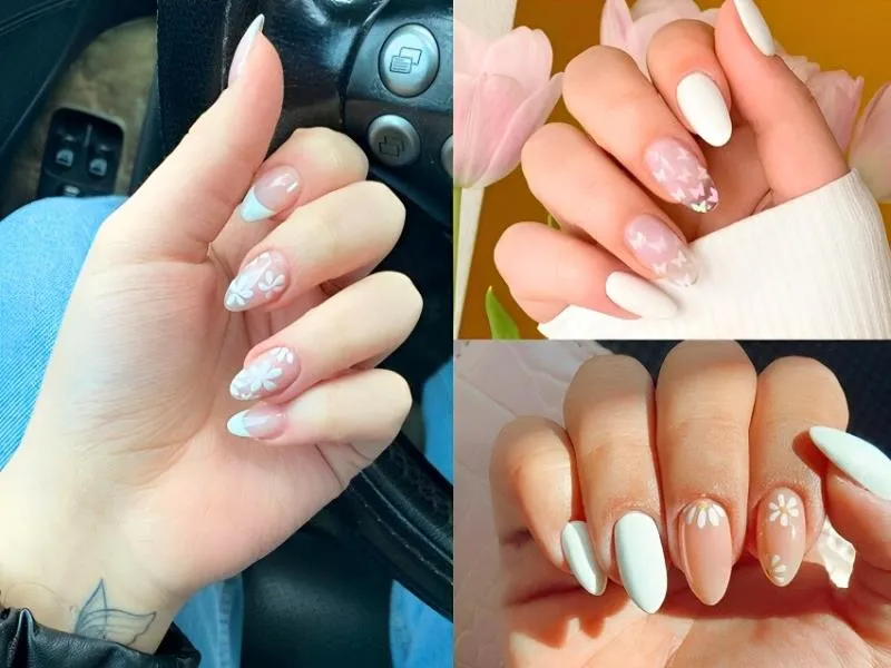 Gợi ý 20+ mẫu nail màu trắng đẹp – sang – tôn da giúp nàng tự tin