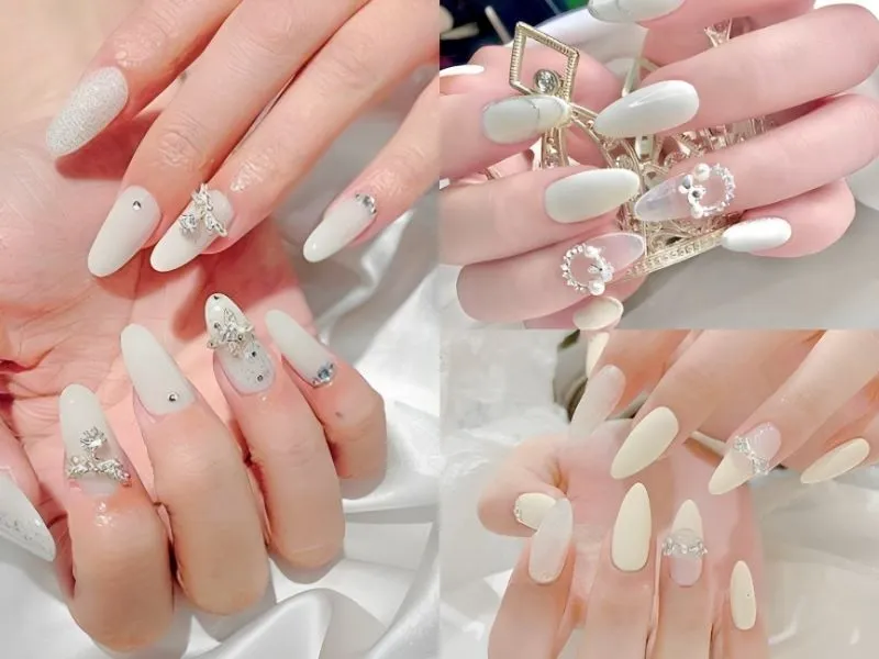 Khám phá hơn 20 mẫu nail trắng xinh cực kỳ sang cho nàng