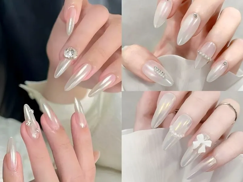 Khám phá hơn 20 mẫu nail trắng xinh cực kỳ sang cho nàng