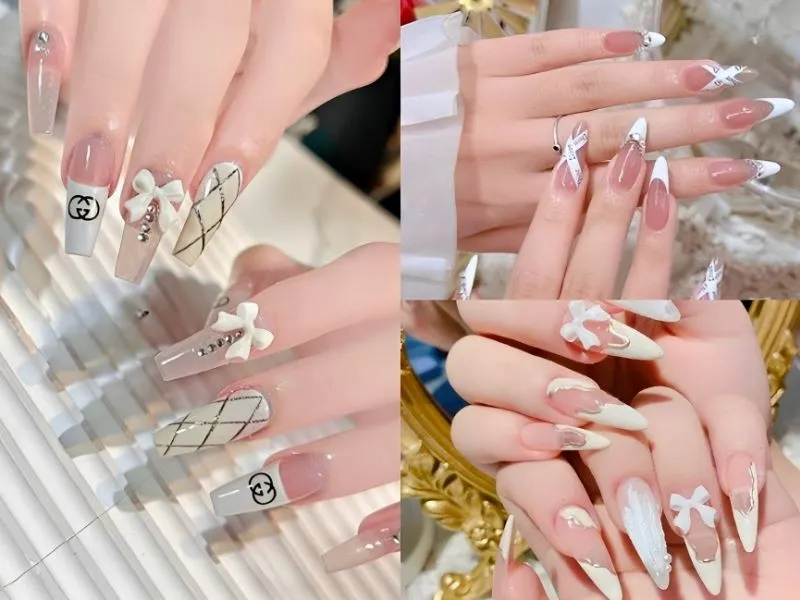 Khám phá hơn 20 mẫu nail trắng xinh cực kỳ sang cho nàng