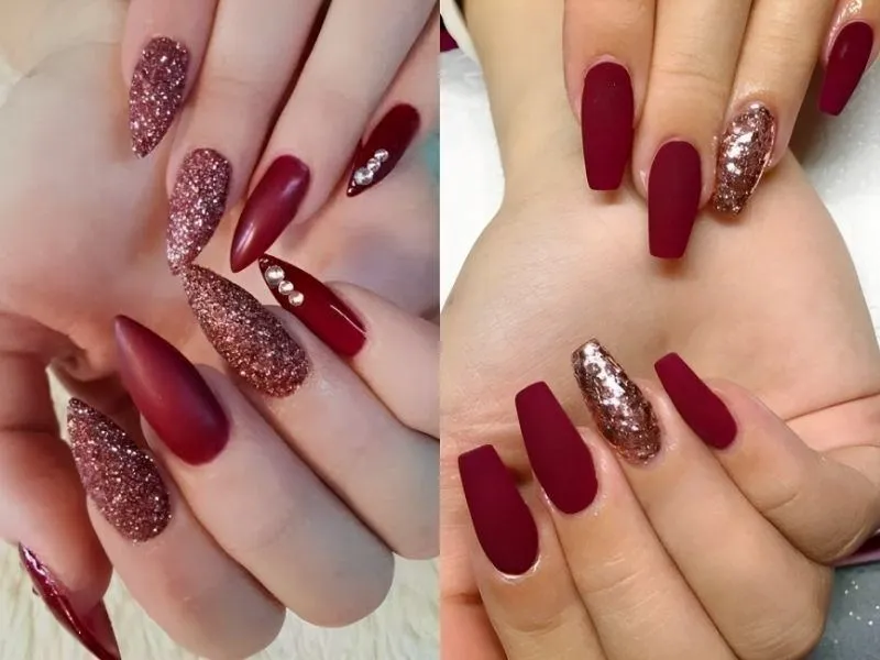 Mách nhỏ nàng 20 mẫu nail lấp lánh kim tuyến cực thu hút, kiêu sa