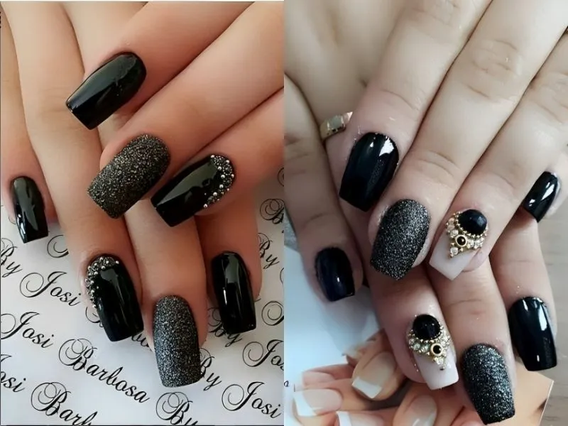 Mách nhỏ nàng 20 mẫu nail lấp lánh kim tuyến cực thu hút, kiêu sa