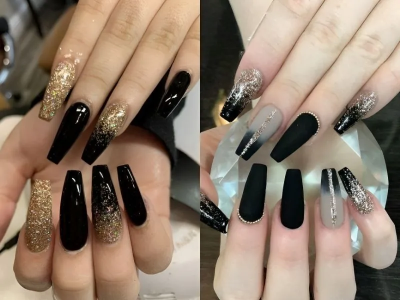 Mách nhỏ nàng 20 mẫu nail lấp lánh kim tuyến cực thu hút, kiêu sa