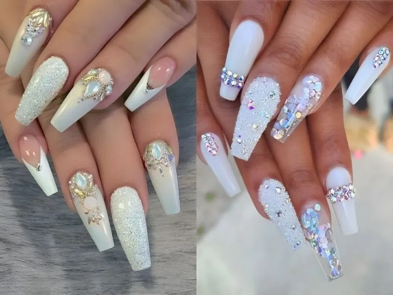 Mách nhỏ nàng 20 mẫu nail lấp lánh kim tuyến cực thu hút, kiêu sa