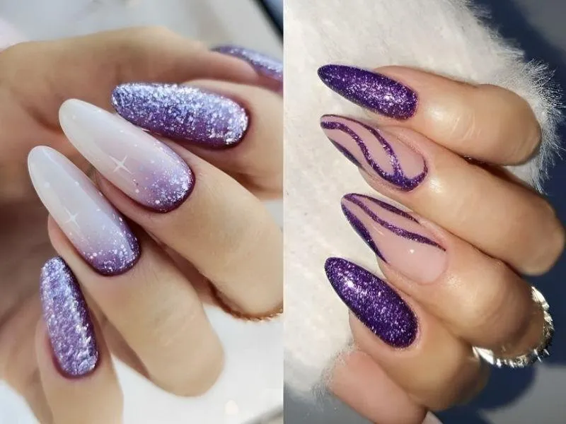 Mách nhỏ nàng 20 mẫu nail lấp lánh kim tuyến cực thu hút, kiêu sa