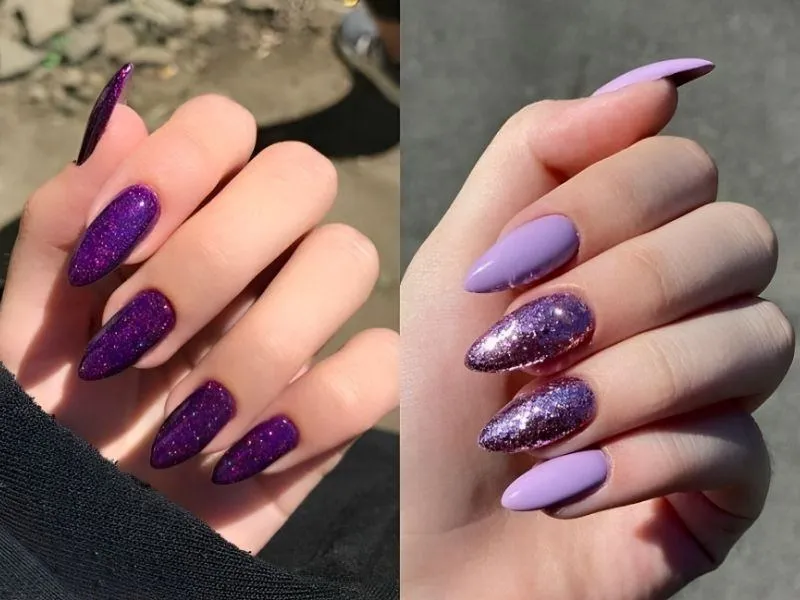 Mách nhỏ nàng 20 mẫu nail lấp lánh kim tuyến cực thu hút, kiêu sa