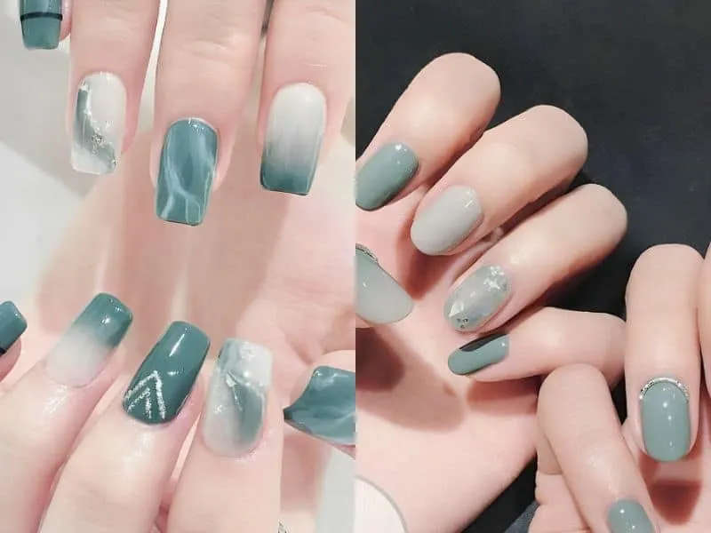 Nail màu xanh ngọc: xu hướng màu nail không thể bỏ qua