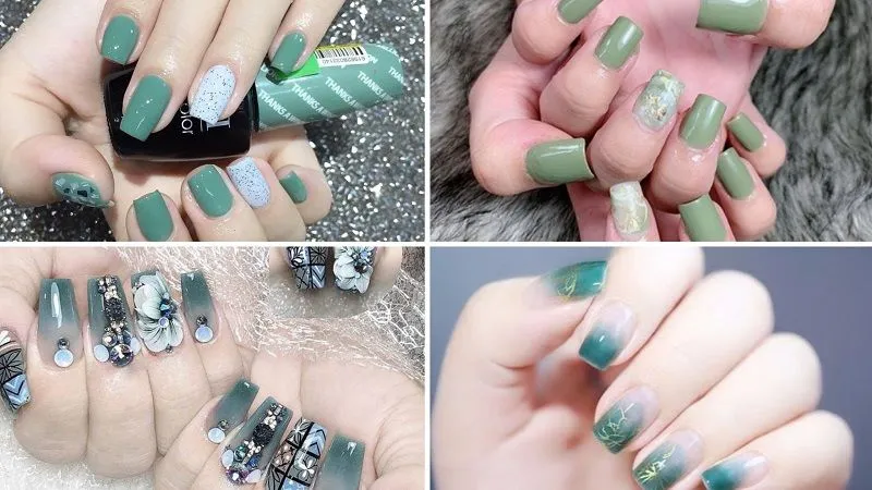 Nail màu xanh rêu: Xu hướng làm đẹp không thể bỏ qua