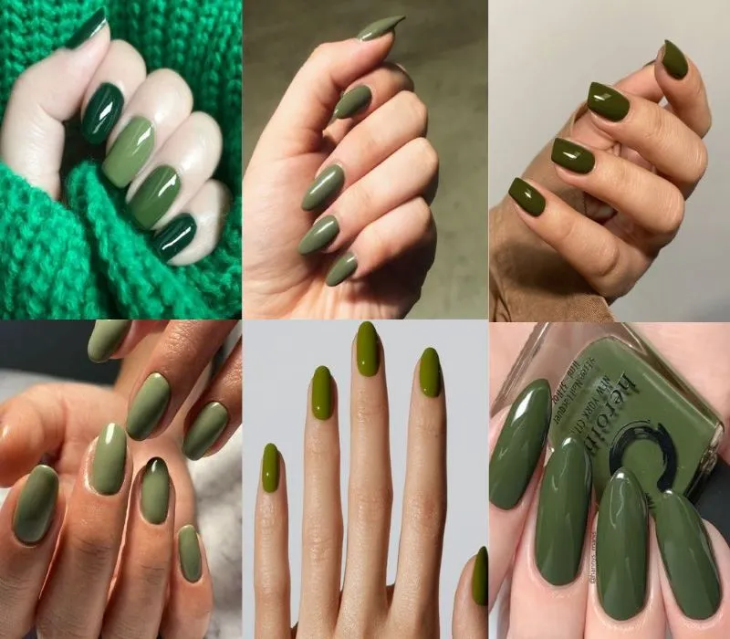 Nail màu xanh rêu: Xu hướng làm đẹp không thể bỏ qua