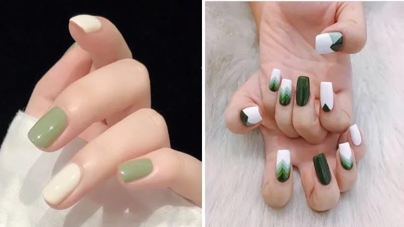 Nail màu xanh rêu: Xu hướng làm đẹp không thể bỏ qua