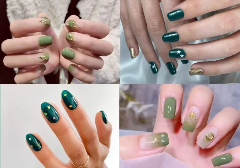 Nail màu xanh rêu: Xu hướng làm đẹp không thể bỏ qua