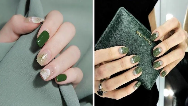 Nail màu xanh rêu: Xu hướng làm đẹp không thể bỏ qua