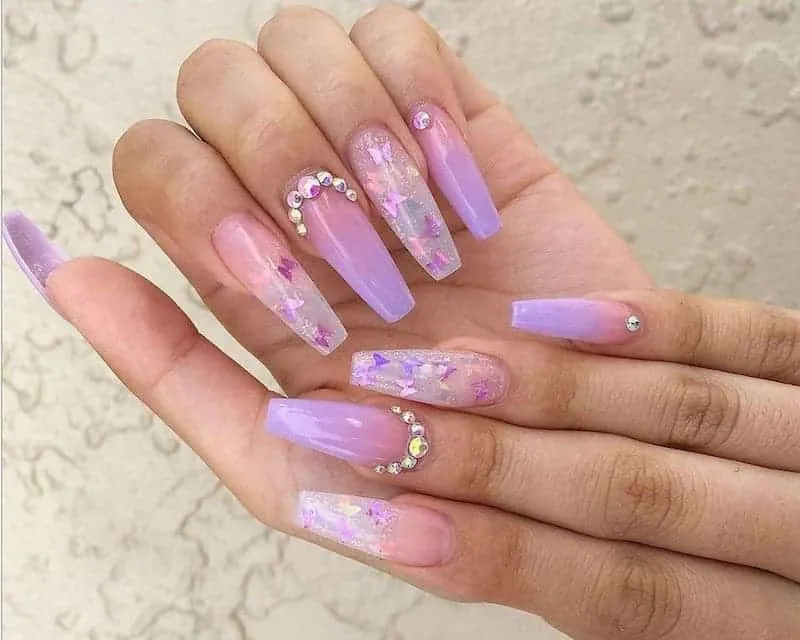 Thử ngay 5 mẫu nail ombre tím thịnh hành trong hè này