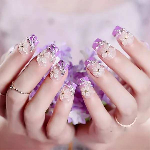 Thử ngay 5 mẫu nail ombre tím thịnh hành trong hè này