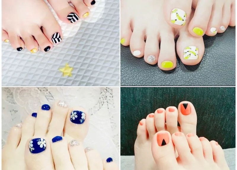 Tỏa sáng với 10+ mẫu nail Tết chân