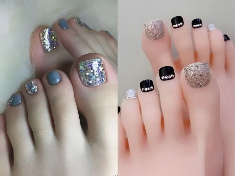 Tỏa sáng với 10+ mẫu nail Tết chân