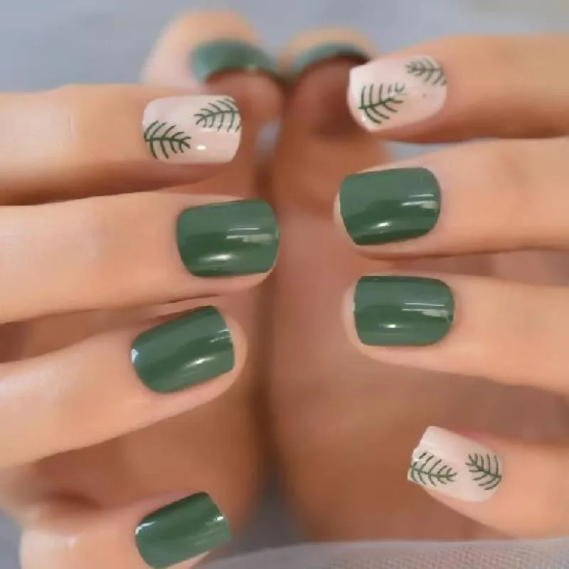 Tổng hợp các mẫu nail màu xanh lá cực hút mắt thêm sành điệu