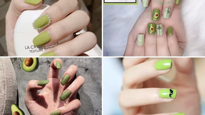 Tổng hợp các mẫu nail màu xanh lá cực hút mắt thêm sành điệu