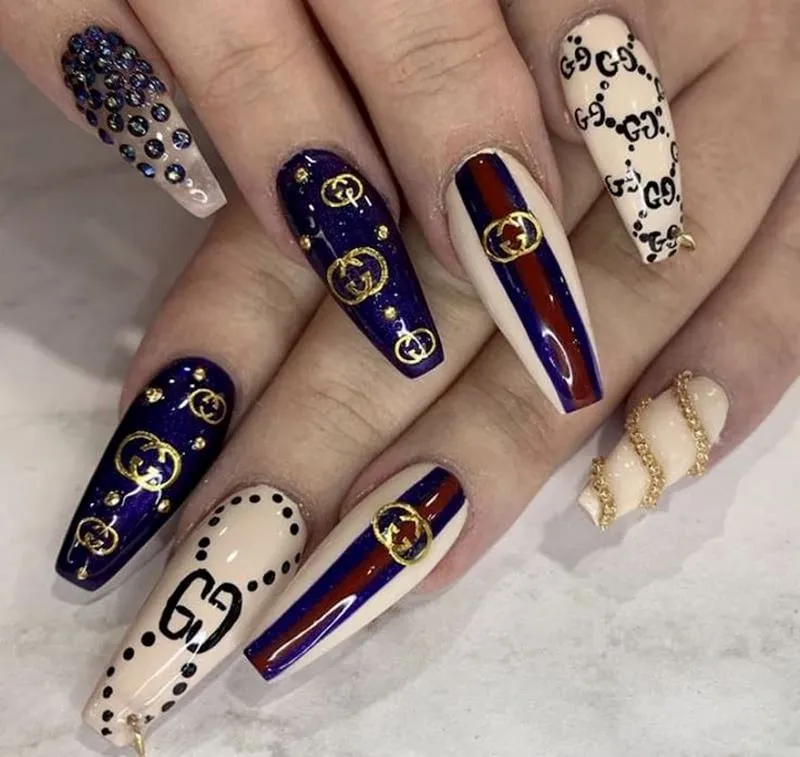 Top 10 mẫu nail Gucci cực sang chảnh nàng không thể bỏ qua