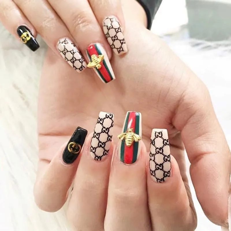 Top 10 mẫu nail Gucci cực sang chảnh nàng không thể bỏ qua