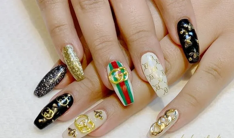 Top 10 mẫu nail Gucci cực sang chảnh nàng không thể bỏ qua