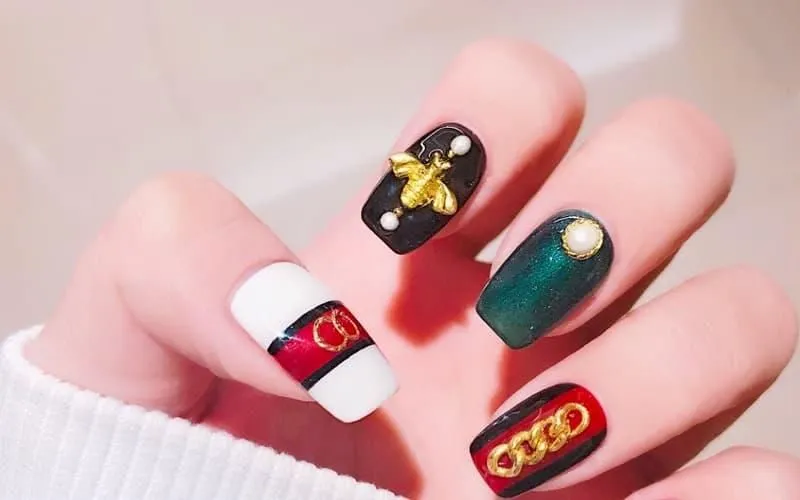 Top 10 mẫu nail Gucci cực sang chảnh nàng không thể bỏ qua