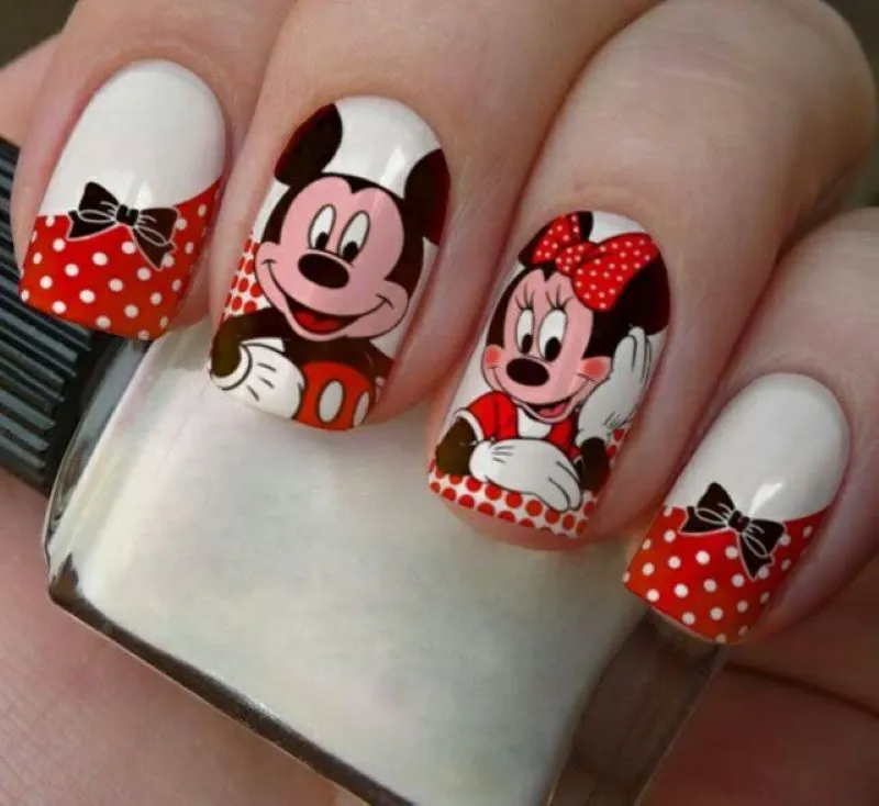 Top 12 mẫu nail chuột mickey đơn giản mà xinh tự vẽ tại nhà