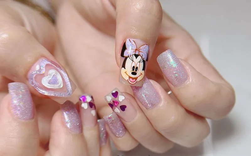 Top 12 mẫu nail chuột mickey đơn giản mà xinh tự vẽ tại nhà