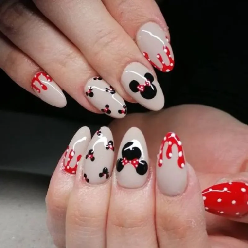 Top 12 mẫu nail chuột mickey đơn giản mà xinh tự vẽ tại nhà