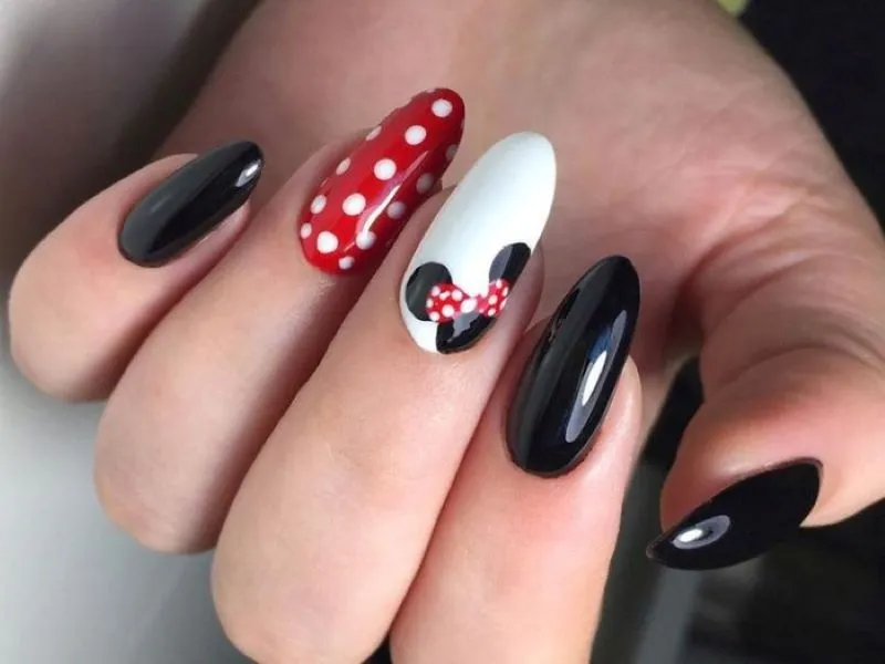 Top 12 mẫu nail chuột mickey đơn giản mà xinh tự vẽ tại nhà