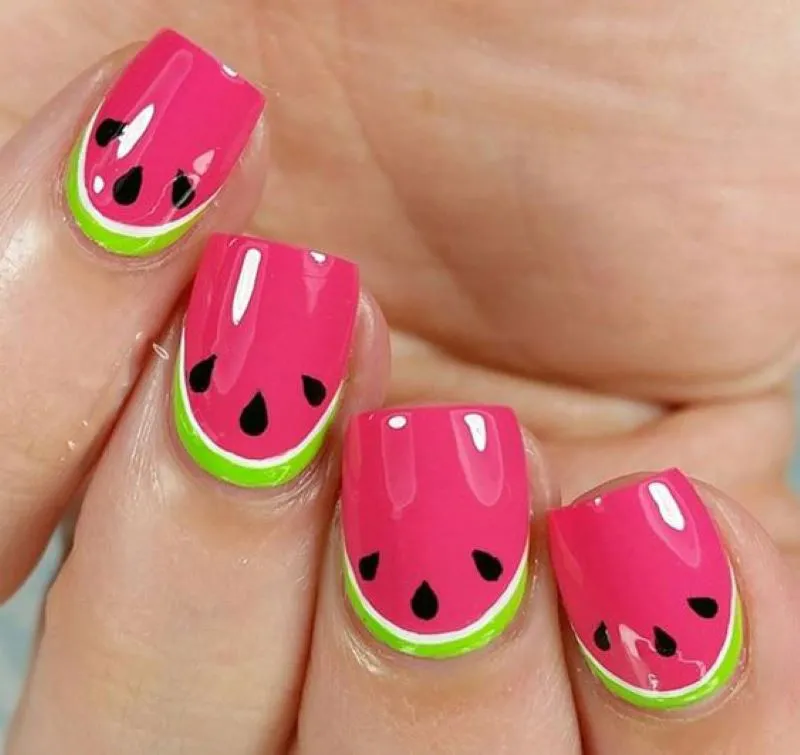 Top 15 mẫu nail dưa hấu đẹp, nổi bật được ưa chuộng nhất hiện nay