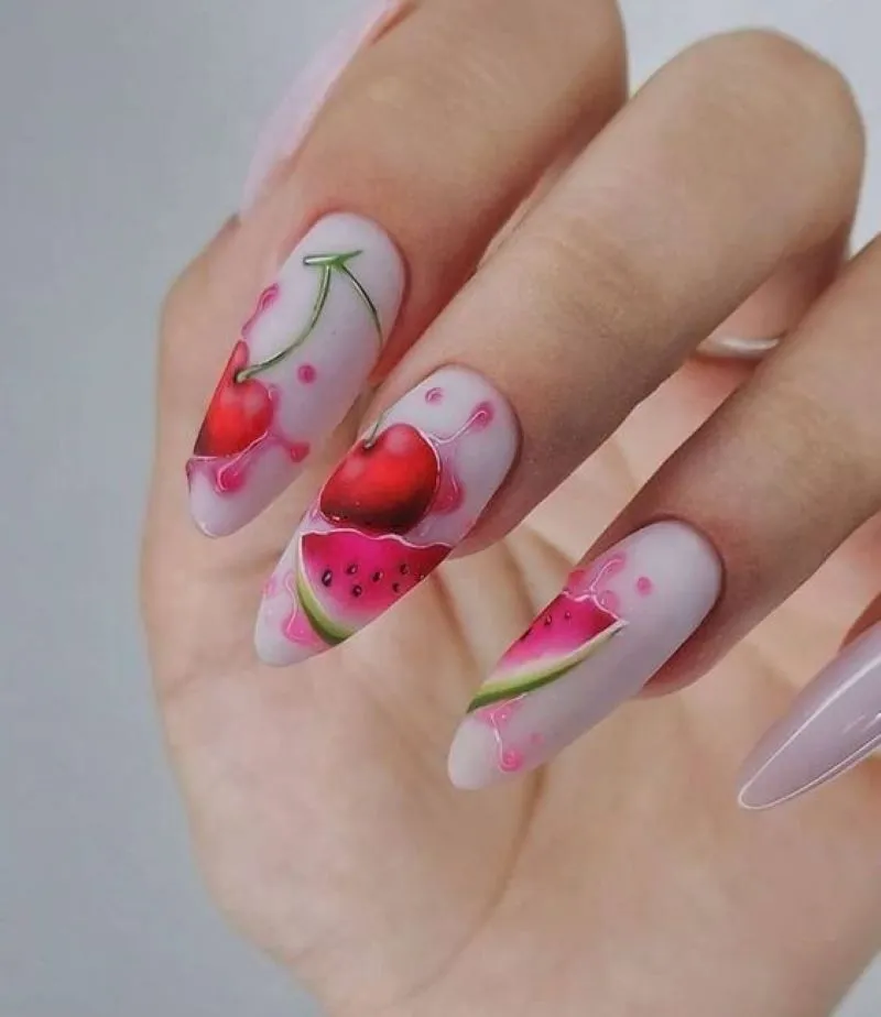 Top 15 mẫu nail dưa hấu đẹp, nổi bật được ưa chuộng nhất hiện nay