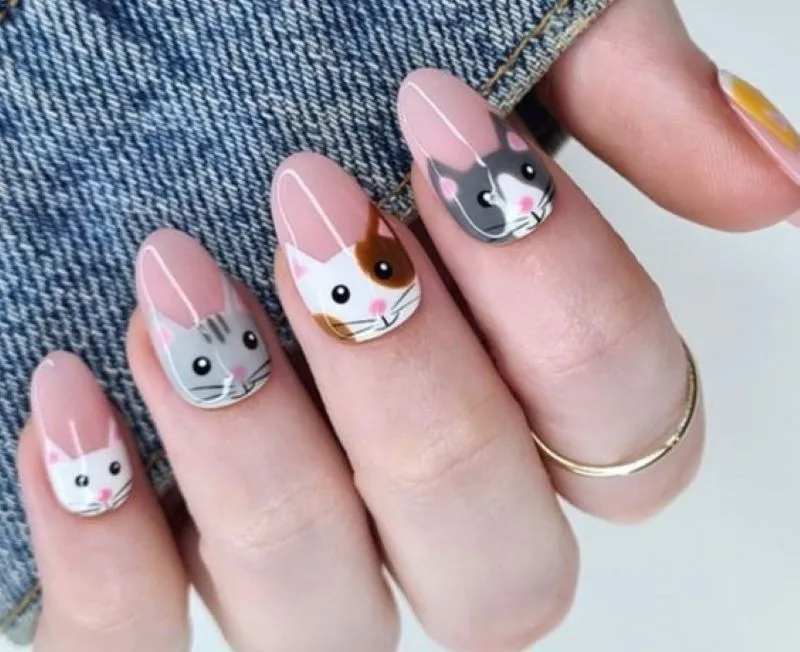 Tự tin làm chủ hè này cùng 20 mẫu nail hình con vật tinh nghịch